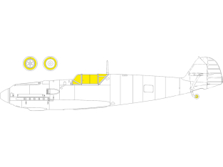 Eduard Express Mask EX1141 Messerschmitt Bf 109E-4/7 TFace Tamiya 1/48