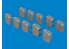 EDUARD kit d&#039;amélioration Brassin Print 635040 Jerry cans Allemands WWII 1/35