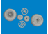 Eduard kit d&#039;amelioration avion brassin 6481136 Roues Block tread P-40N Eduard 1/48