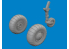 Eduard kit d&#039;amelioration avion brassin 6481117 Roues Fiseler Fi-156C Tamiya 1/48