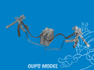 Eduard kit d'amelioration hélicoptère brassin Print 6481125 UH-60 miniguns M134 Icm 1/48