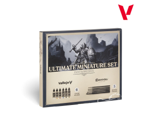 Vallejo Librairie 72206 Ensemble de miniatures ultime : peinture et pinceaux