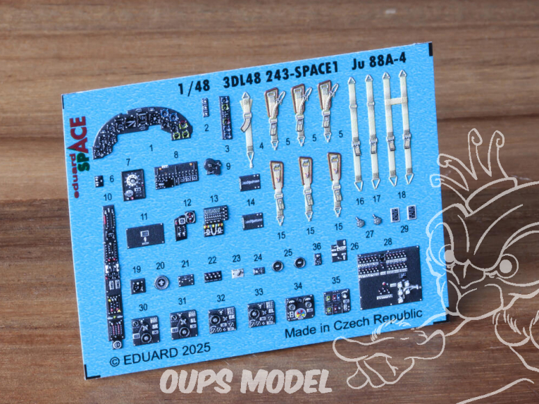 Eduard Space décalques 3D 3DL48243 Junkers Ju 88A-4 Eduard / Icm 1/48