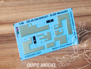 Eduard Space décalques 3D 3DL48248 B-26F Marauder Isolation de cockpit et plaques de blindage Icm 1/48