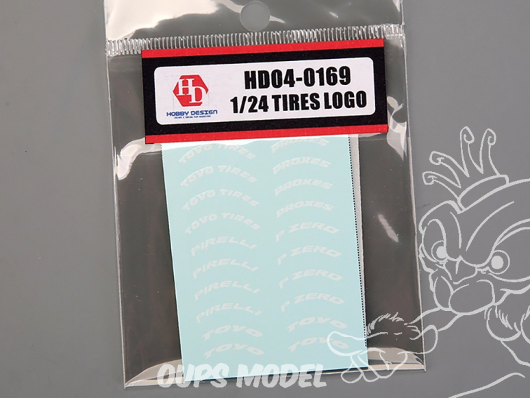 Hobby Design accessoire voiture HD04-0169 Décalcomanies Logo de pneus 1/24