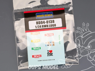Hobby Design accessoire voiture HD04-0138 Décalcomanies Logo RWB 1/24