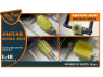 Clear Prop masques peinture CPA48105 recto-verso monoplace SEPECAT Jaguar sur papier kabuki jaune pour kit Airfix 1/48