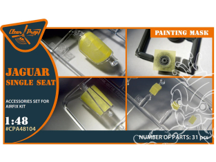 Clear Prop masques peinture CPA48104 monoplace SEPECAT Jaguar sur papier kabuki jaune pour kit Airfix 1/48