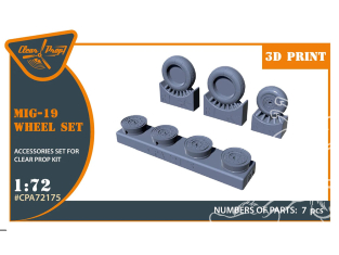 Clear Prop kit d'amelioration avion CPA72175 Jeu de roues MiG-19 pour kits CP 1/72
