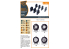 Clear Prop kit d&#039;amelioration militaire CPA72182 Jeu de roues ZiS-5/5V 1/72