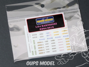 Hobby Design accessoire voiture HD04-0016 Décalcomanies Logos Harnais 1/24