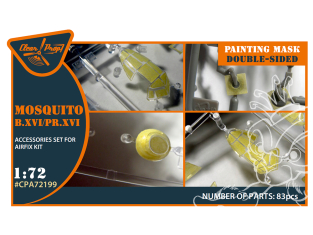 Clear Prop masque peinture CPA72199 Double Pour Mosquito B.XVI/PRXVI papier kabuki jaune kits Airfix 1/72