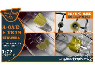 Clear Prop masque peinture CPA72197 Double Pour A-6A/E/E Tram papier kabuki jaune kits Trumpeter 1/72