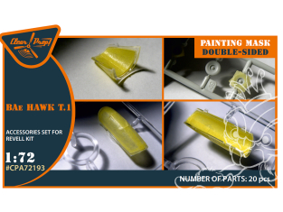 Clear Prop masque peinture CPA72193 Pour BAe Hawk T.1 papier kabuki jaune kits Revell 1/72
