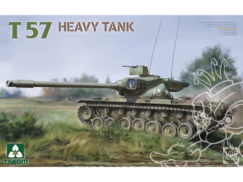 Takom maquette militaire 2203 T57 Char lourd U.S. 1/35
