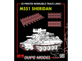 Rye Field Model maquette militaire 3034 Chenilles maillon par maillon M551 Sheridan 1/35
