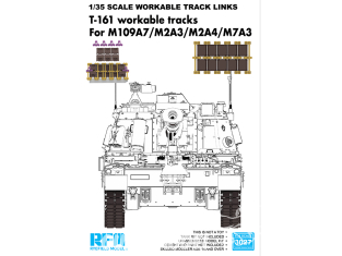 Rye Field Model maquette militaire 3027 Chenilles maillon par maillon T-161 pour M109A7 / M2A3 / M2A4 / M7A3 1/35