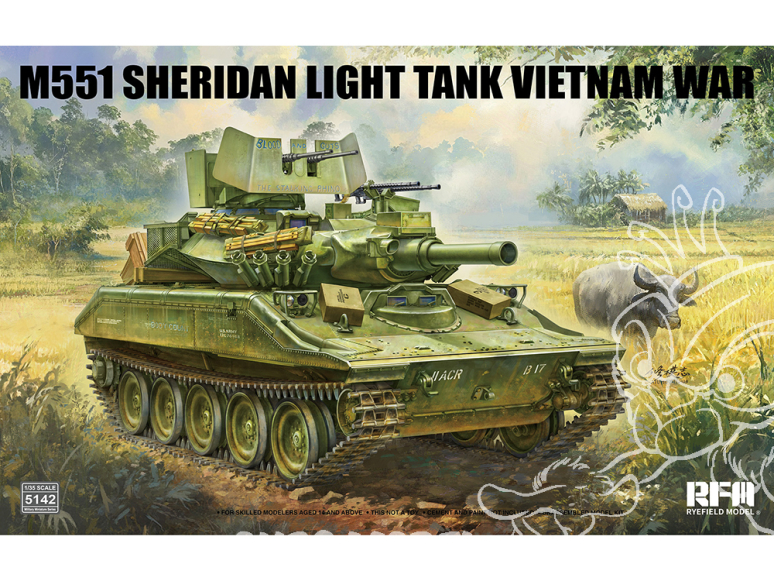Rye Field Model maquette militaire 5142 M551 Sheridan Char léger Guerre du Vietnam 1/35