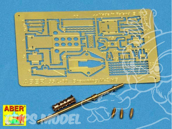Aber 35L80 Fut de canon cal.50 (12,7mm) Browning M2 HB 1/35