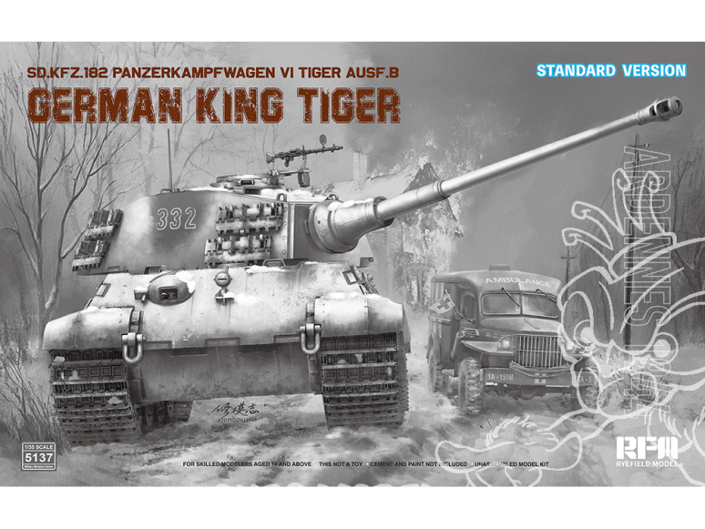 Rye Field Model maquette militaire 5137 King Tiger Ardennes 1944 Standard Version 1/35