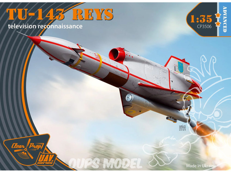 Clear Prop maquette avion CP3506 Tu-143 Reys television reconnaissance 1/35