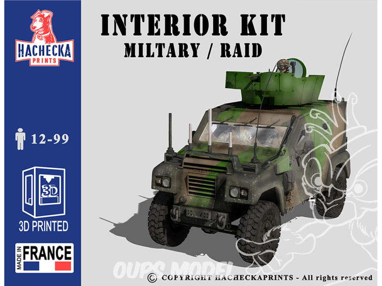 Hachecka Prints Kit d'amélioration Kit intéieur Panhard PVP militaire 1/35