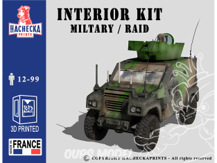 Hachecka Prints Kit d'amélioration Kit intéieur Panhard PVP RAID / BRI 1/35