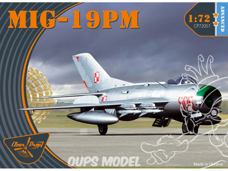 Clear Prop maquette avion CP72057 MiG-19PM ADVANCED KIT 1/72