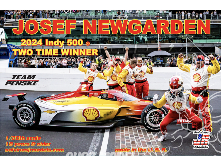 JR Models maquette voiture IP2024JNI Josef Newgarden, vainqueur de l'Indy 500 2024 1/20