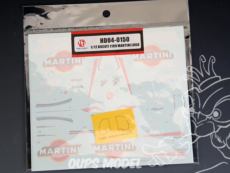 Hobby Design accessoire moto HD04-0150 Décalcomanies Ducati 1199 Logos Martini 1/12