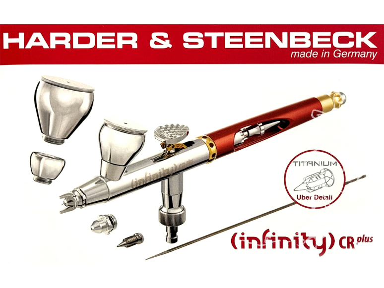 Harder & Steenbeck AEROGRAPHE 122233 INFINITY CRplus 2024 CRplus 2in1 0,25mm + 0,44mm Titanium