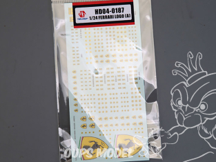 Hobby Design accessoire voiture HD04-0187 Décalcomanies Logos Ferrari (A) 1/24
