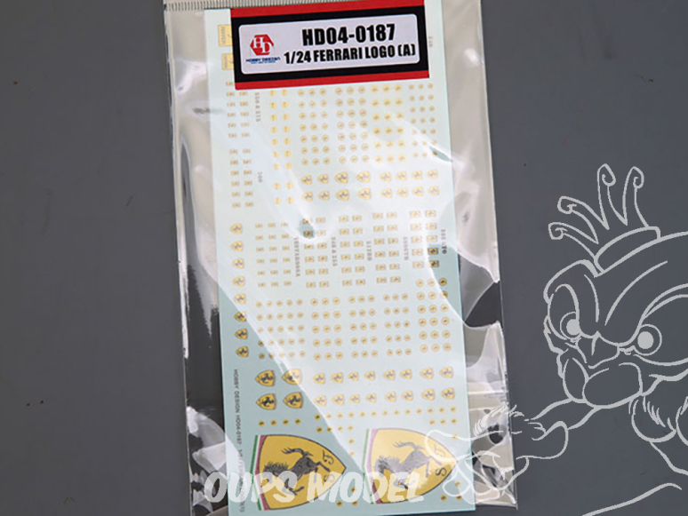 Hobby Design accessoire voiture HD04-0187 Décalcomanies Logos Ferrari (A) 1/24