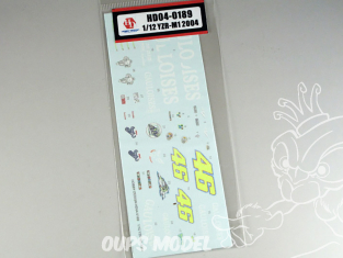 Hobby Design accessoire moto HD04-0189 Décalcomanies YZR-M1 2004 1/12