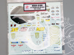 Hobby Design accessoire moto HD04-0180 Décalcomanies Suzuki GSX-RR 2021 Tamiya 1/12