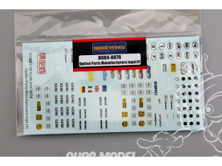 Hobby Design accessoire voiture HD04-0076 Décalcomanies options pour voitures (4) 1/24