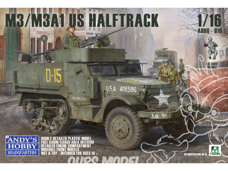 ANDY'S HOBBY HEADQUARTERS AHHQ-010 M3/M3A1 U.S. Halftrack 1/16
