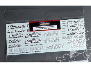 Hobby Design accessoire voiture HD04-0019 Décalcomanies Marlboro Ferrari F2007 1/24