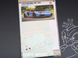 Hobby Design accessoire voiture HD04-0149 Décalcomanies Lamborghini LP700 Tron Line logo 1/18