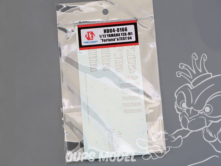 Hobby Design accessoire moto HD04-0166 Décalcomanies Yamaha YZR-M1 "Fortuna" & Test 2004 Tamiya 1/12