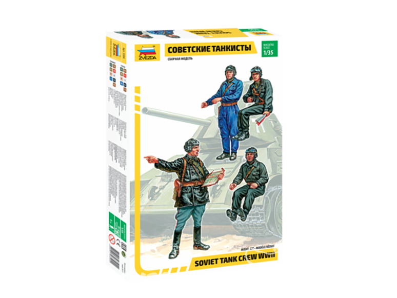 Zvezda maquette 3504 Équipages de chars soviétiques 1/35