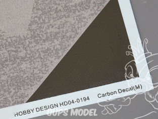 Hobby Design accessoire voiture HD04-0194 Décalcomanies motif carbone (M) 1/43