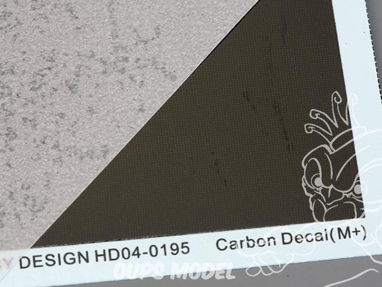 Hobby Design accessoire voiture HD04-0195 Décalcomanies motif carbone (M+) 1/24