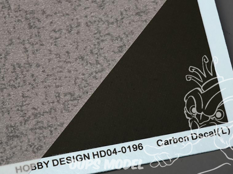 Hobby Design accessoire voiture HD04-0196 Décalcomanies motif carbone (L) 1/24