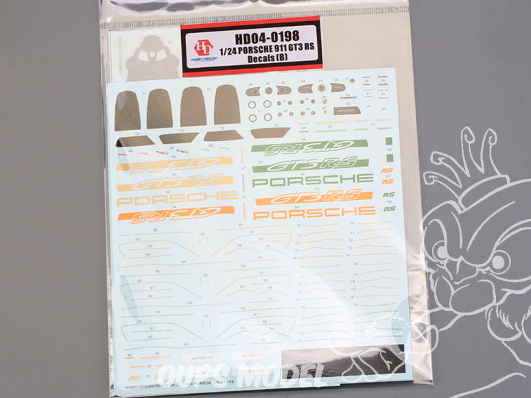Hobby Design accessoire voiture HD04-0198 Décalcomanies Porsche 911 GT3 RS (B) Tamiya 1/24