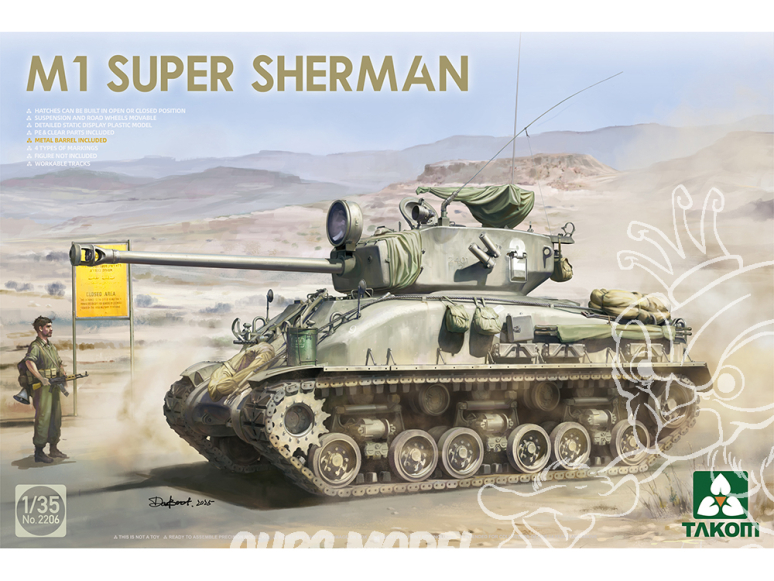 Takom maquette militaire 2206 M1 Super Sherman 1/35