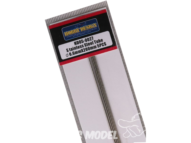 HOBBY DESIGN 05-0027 Tube inox 0,6mm x 200mm x5