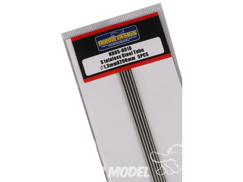 HOBBY DESIGN 05-0016 Tube inox 1,3mm x 200mm x5