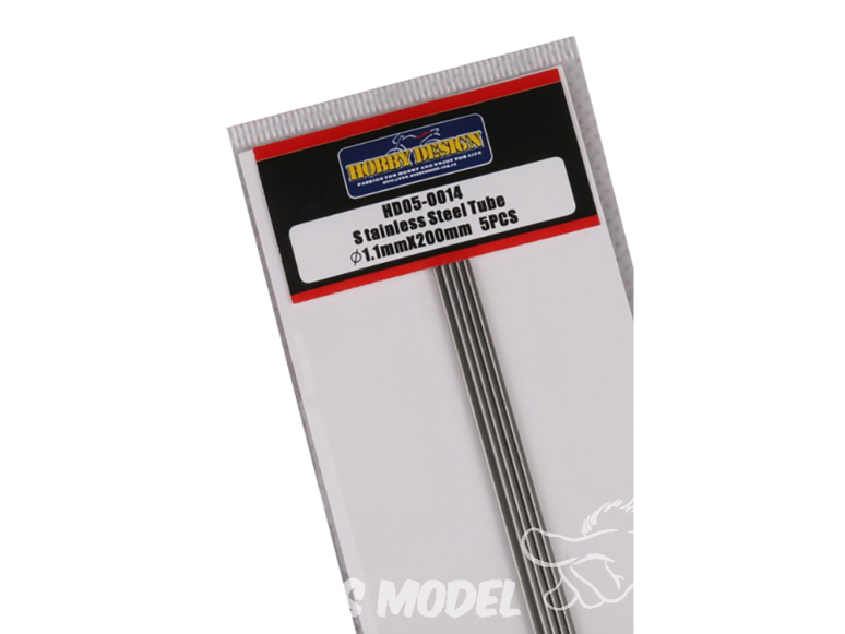 HOBBY DESIGN 05-0014 Tube inox 1,1mm x 200mm x5