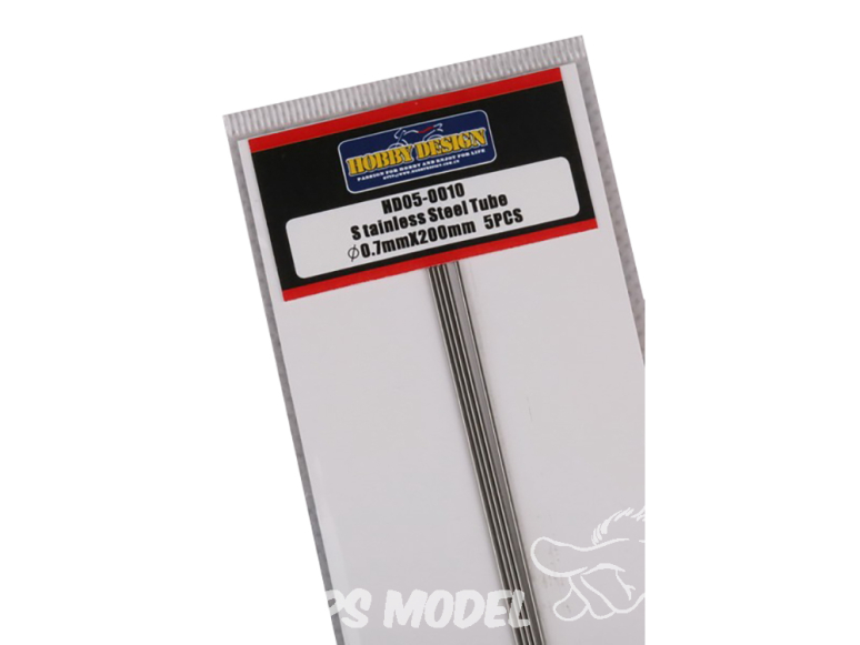 HOBBY DESIGN 05-0010 Tube inox 0,7mm x 200mm x5